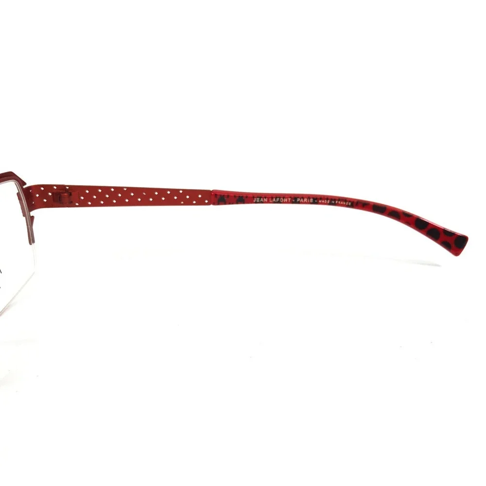 Jean Lafont Eyeglasses Frames IRENE 165 Black Red Cat Eye Half Rim 51-19-134